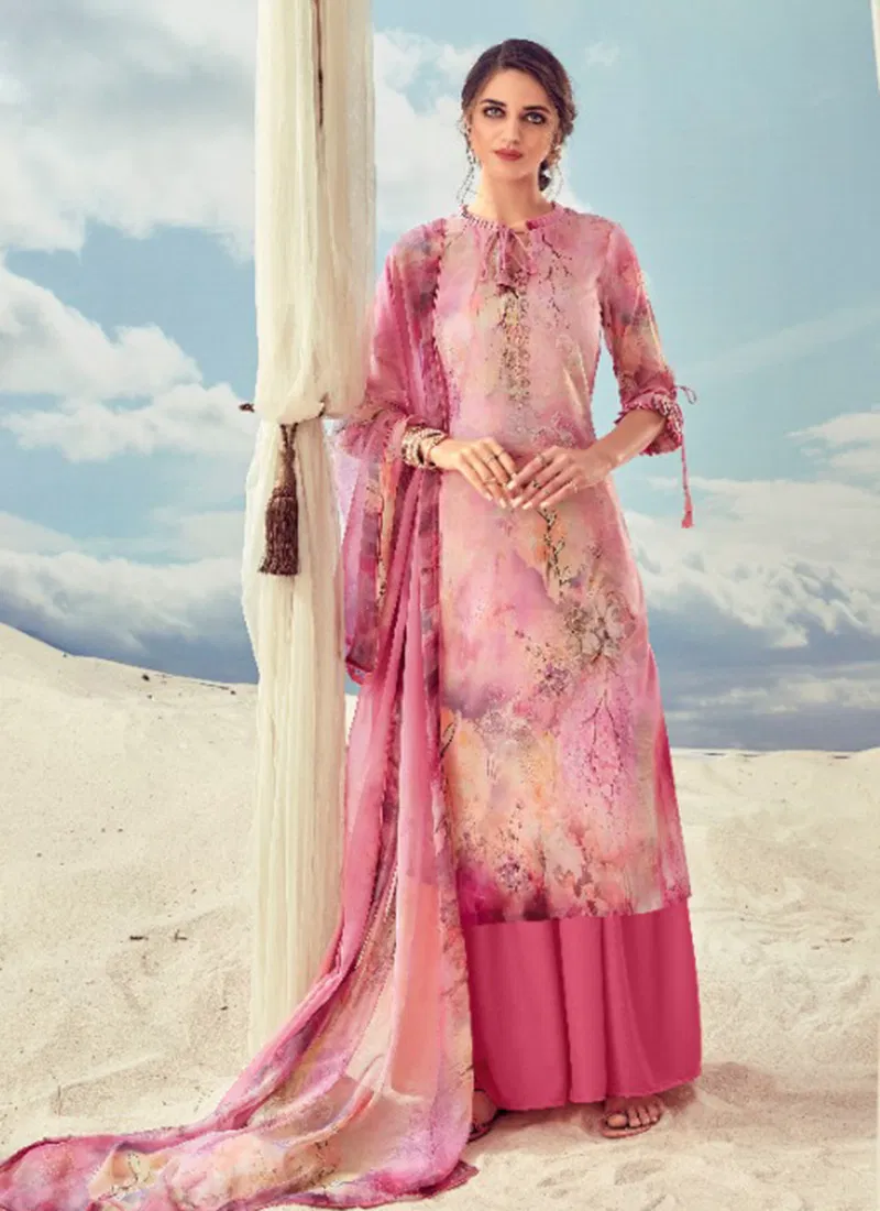 Aaisha Pure Jam Digital Print Diamond Swarovski  Work Plazo Suit Collection 486-001-010